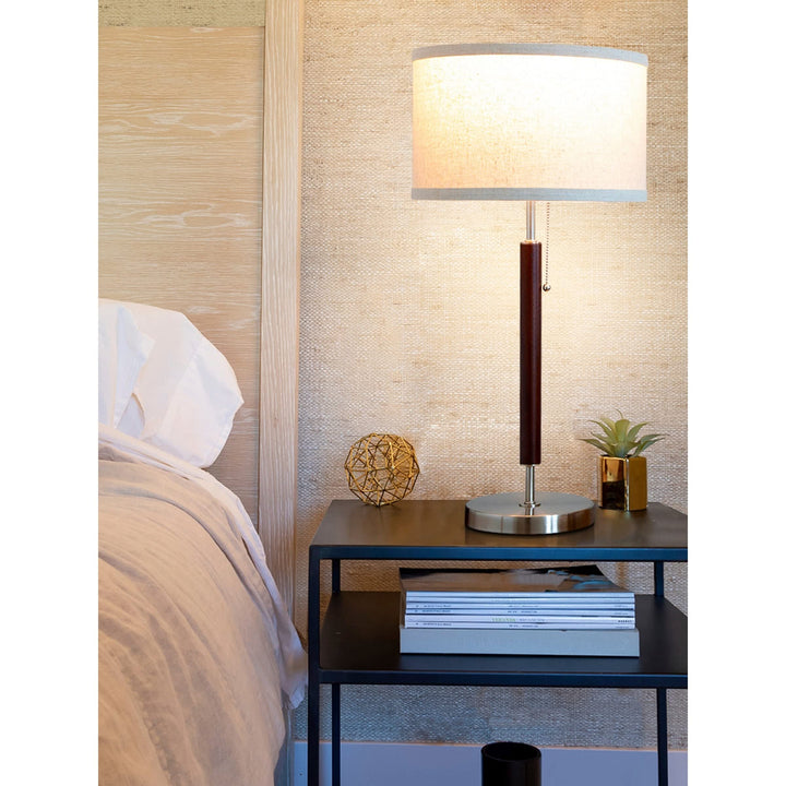 Led Table Lamp Brown. Brown Mid-Century Modern Bulbs Included Dimmable Energy - Diamond Home USA