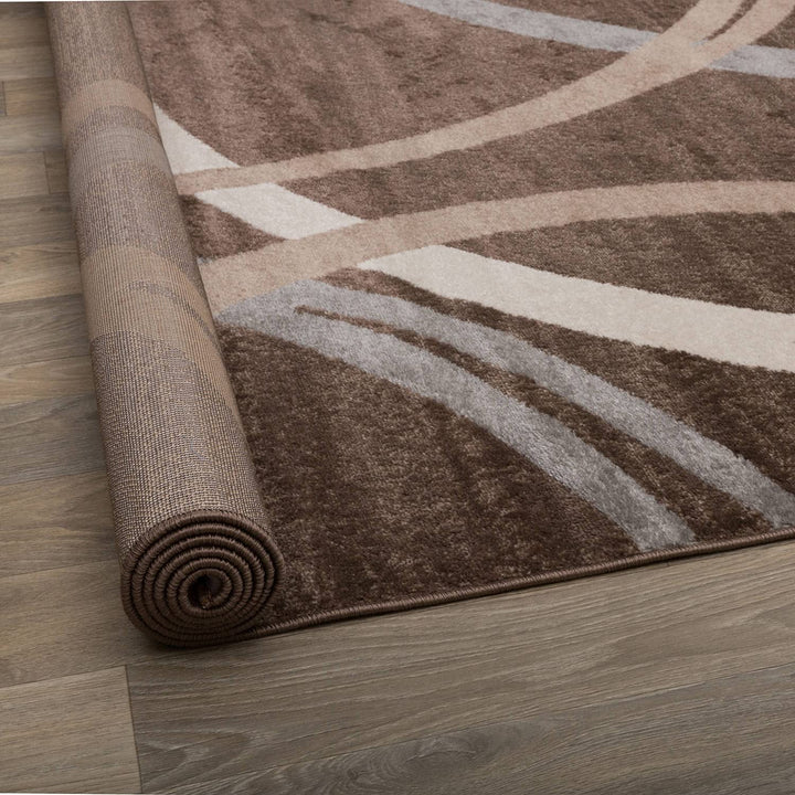 Rugshop Contemporary Abstract Circles Design Area Rug