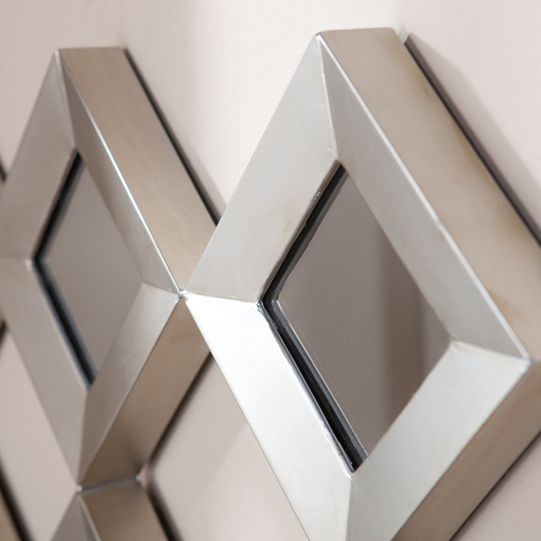 SEI Furniture Masada Mirrored Squares Wall Sculpture - Diamond Home USA