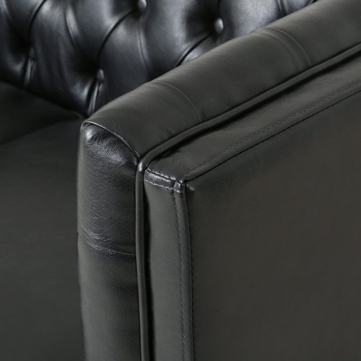 Christopher Knight Home Holasek Love Seats Midnight + Brown - Diamond Home USA