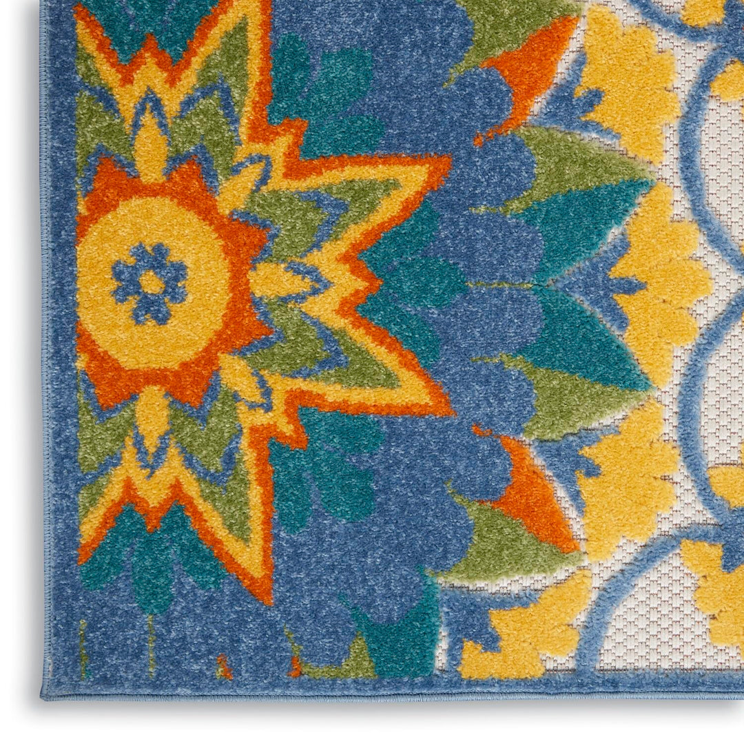 Nourison Aloha Indoor/Outdoor Multicolor 12' x 15' Area Rug Floral Tropical Easy - Diamond Home USA