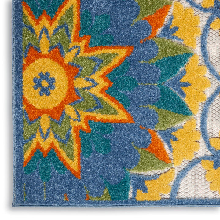 Nourison Aloha Indoor/Outdoor Multicolor 12' x 15' Area Rug Floral Tropical Easy - Diamond Home USA