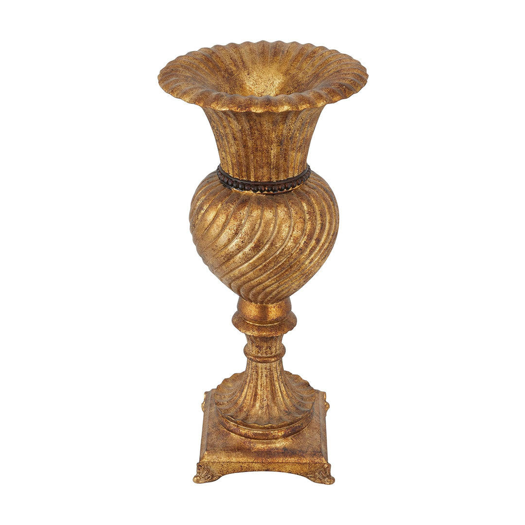 Gold Polystone Traditional Vase Polyresin - Diamond Home USA