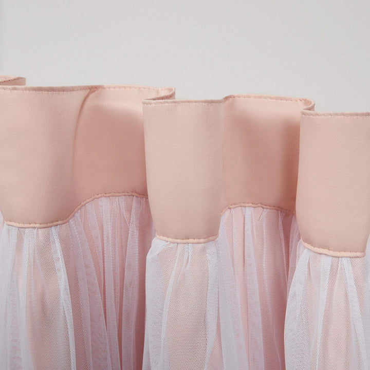 ATI Home Catarina Layered Solid and Sheer Hidden Tab/Rod Pocket Top Curtain Panel Pair