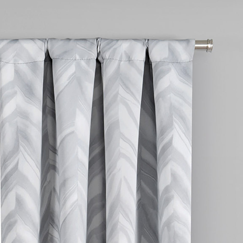 ECIPSE Haley Thermal Insulated Single Panel Rod Pocket Darkening Curtains for 63 Inches - Silver - Diamond Home USA