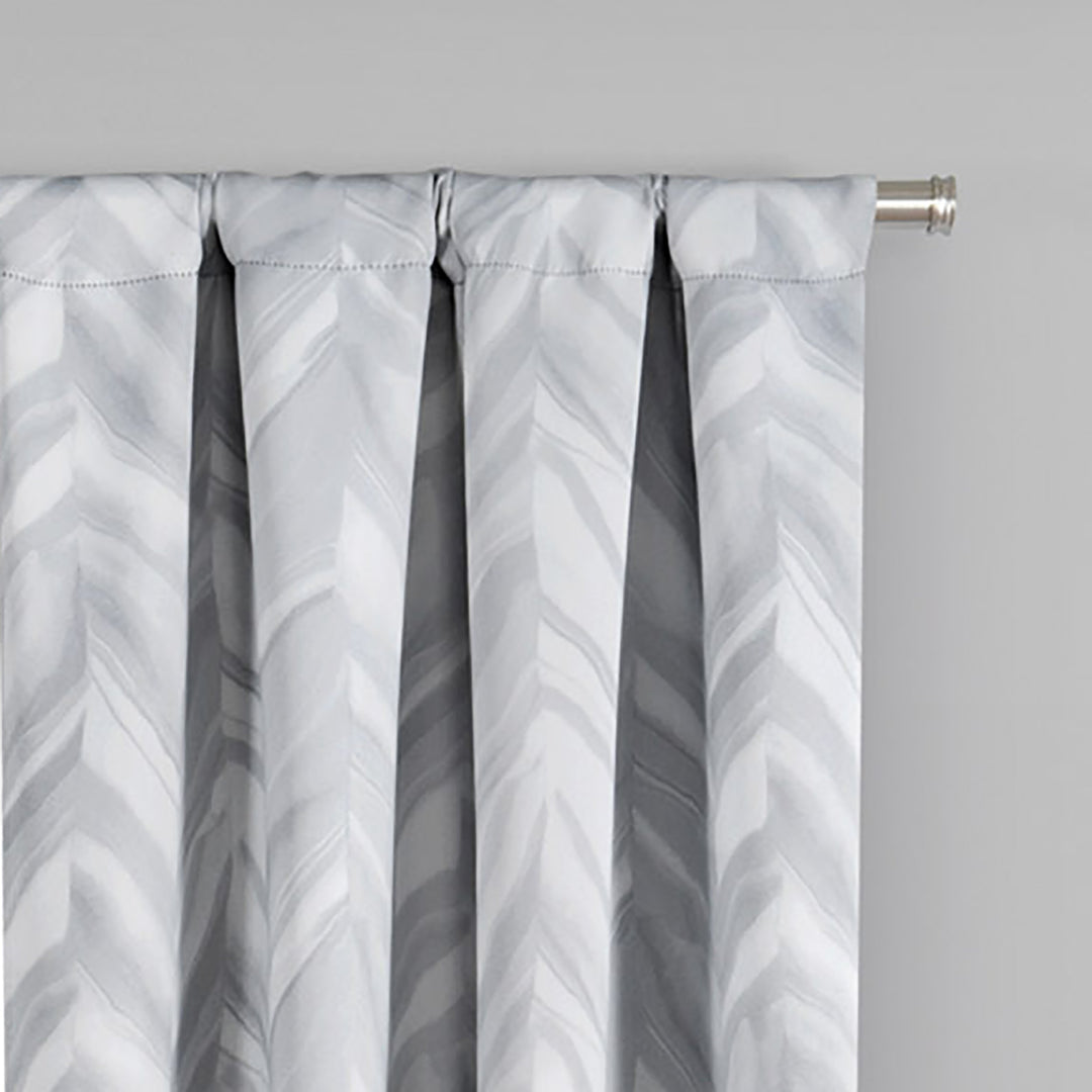 ECIPSE Haley Thermal Insulated Single Panel Rod Pocket Darkening Curtains for 63 Inches - Silver - Diamond Home USA
