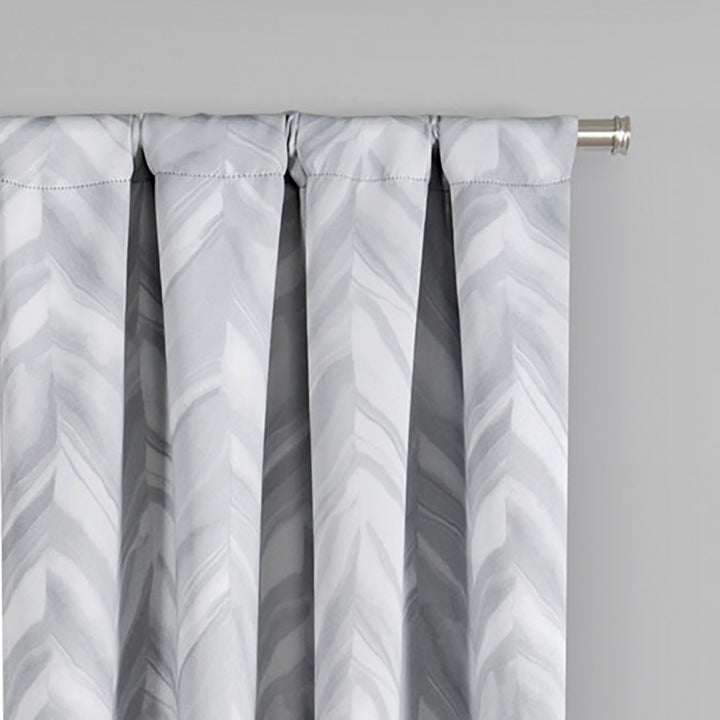 ECIPSE Haley Thermal Insulated Single Panel Rod Pocket Darkening Curtains for 63 Inches - Silver - Diamond Home USA