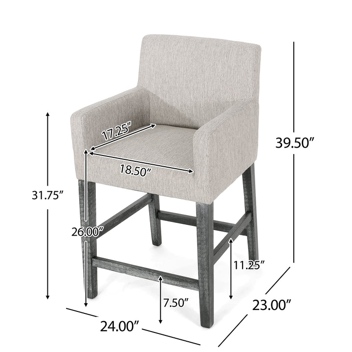 Christopher Knight Home Armga Upholstered 26 inch Counter Stools - Light - Diamond Home USA