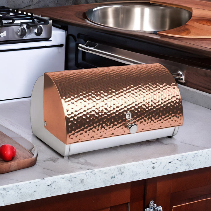 Berlinger Haus ainless eel Bread Box for Kitchen Countertop Compact Bread - Diamond Home USA