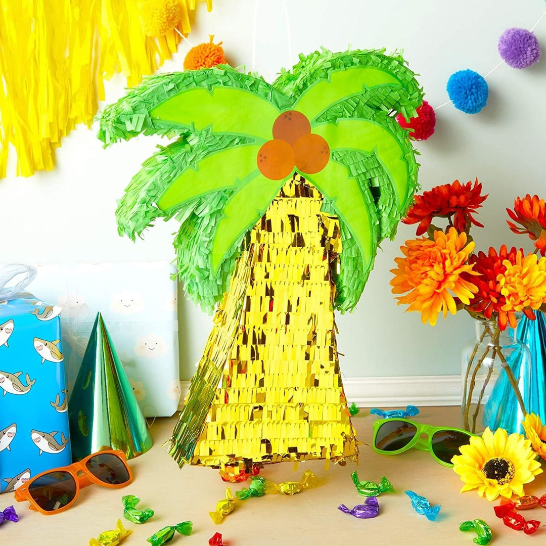 Tropical Palm Tree Pinata For Summer Birthday Party (16.5 X 13 In) Multi olor - Diamond Home USA