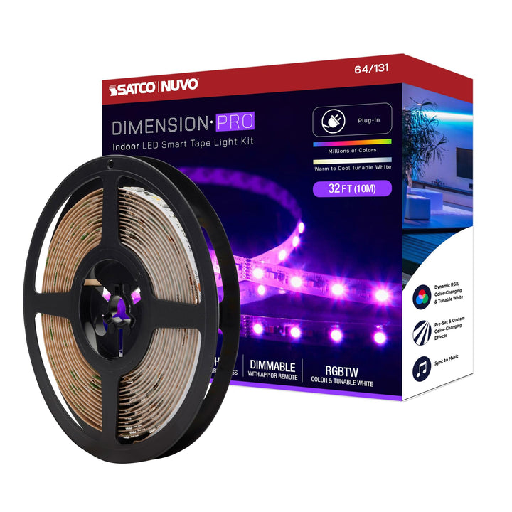Nuvo Lightg 64/131 Dimension Pro - 30W LED Tape Light with Plug Connection