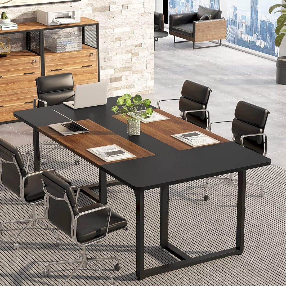 6ft Rectangle Conference Table for Office Meeting 35.43" d X 70.86" w 29.52" h