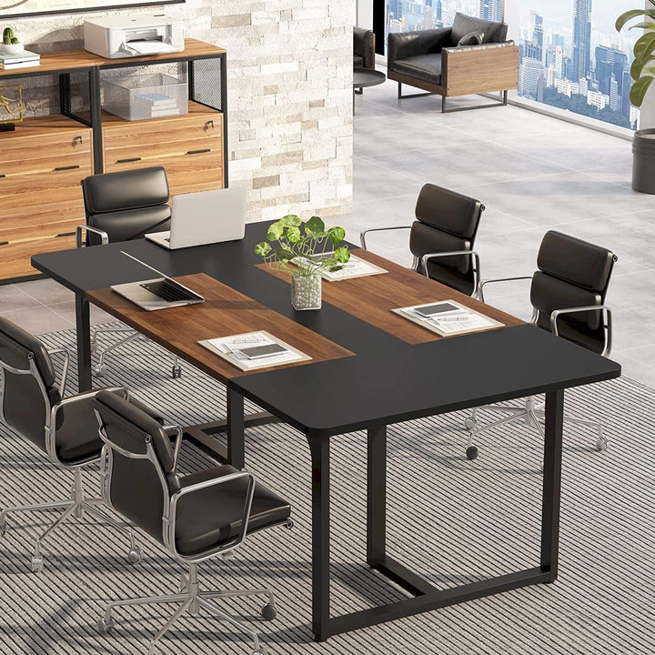6ft Rectangle Conference Table for Office Meeting 35.43" d X 70.86" w 29.52" h