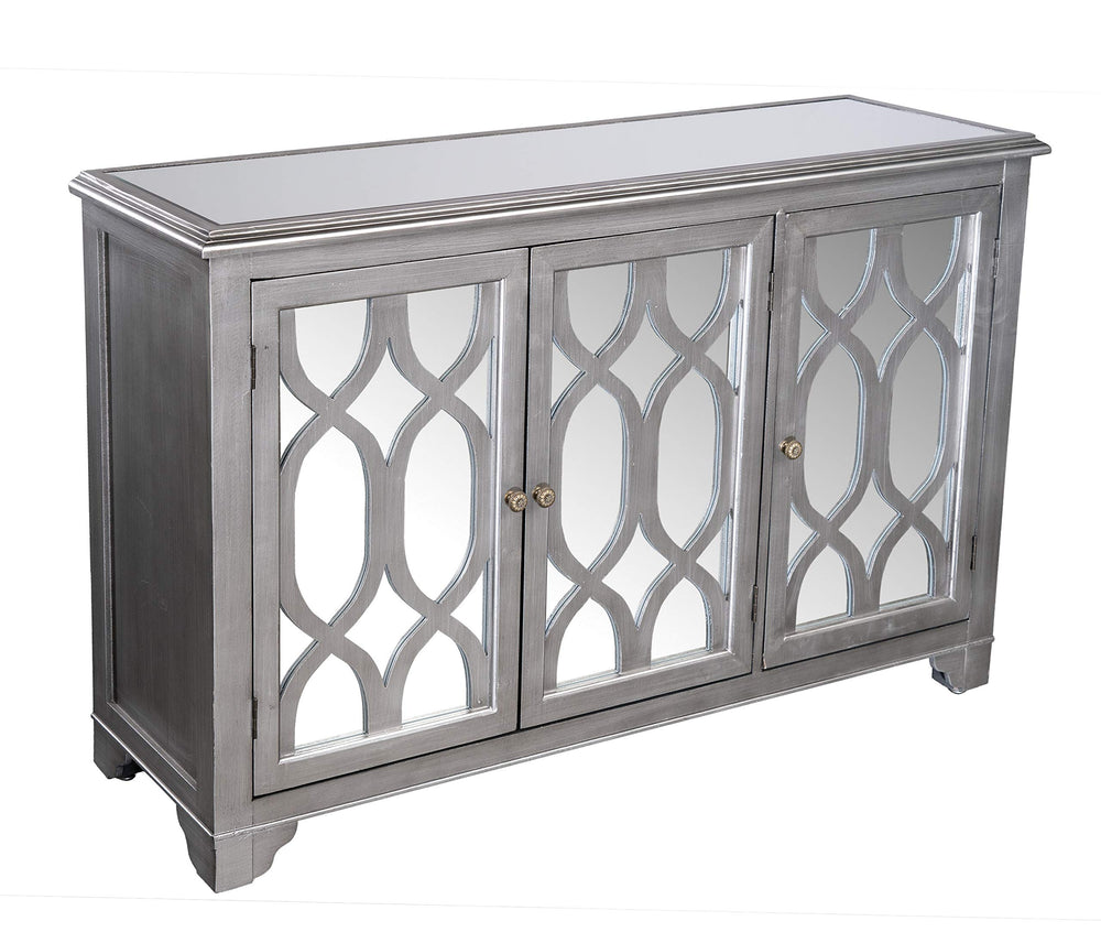 Statements by J Silver Wood/Glass Hannah Buffet w/3 Doors & Shelf 32.5 Inch - Diamond Home USA