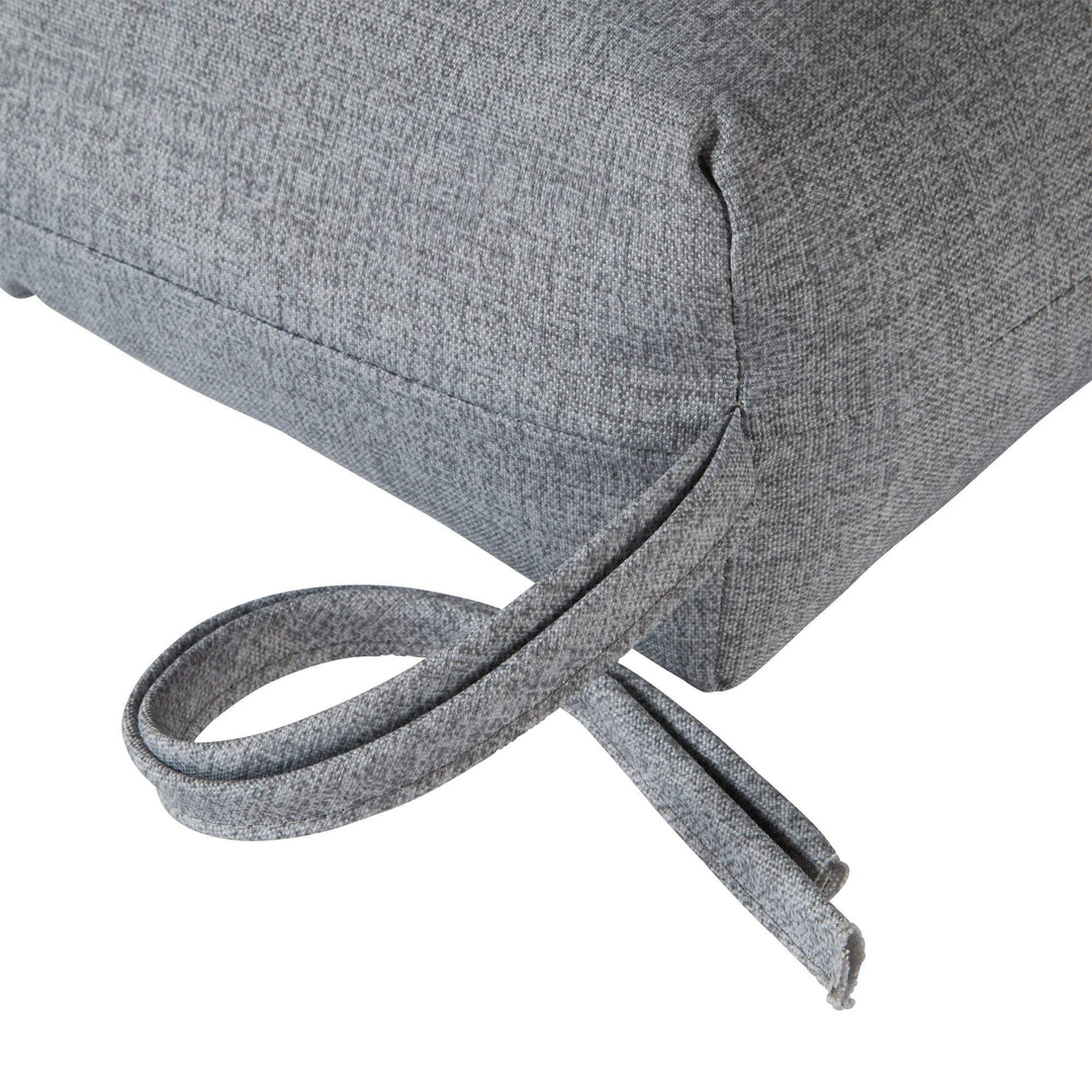 Gray 22-inch X 44-inch Outdoor High Back Chair Cushion Grey Solid Casual - Diamond Home USA