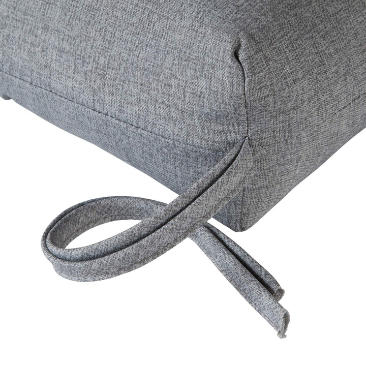 Gray 22-inch X 44-inch Outdoor High Back Chair Cushion Grey Solid Casual - Diamond Home USA