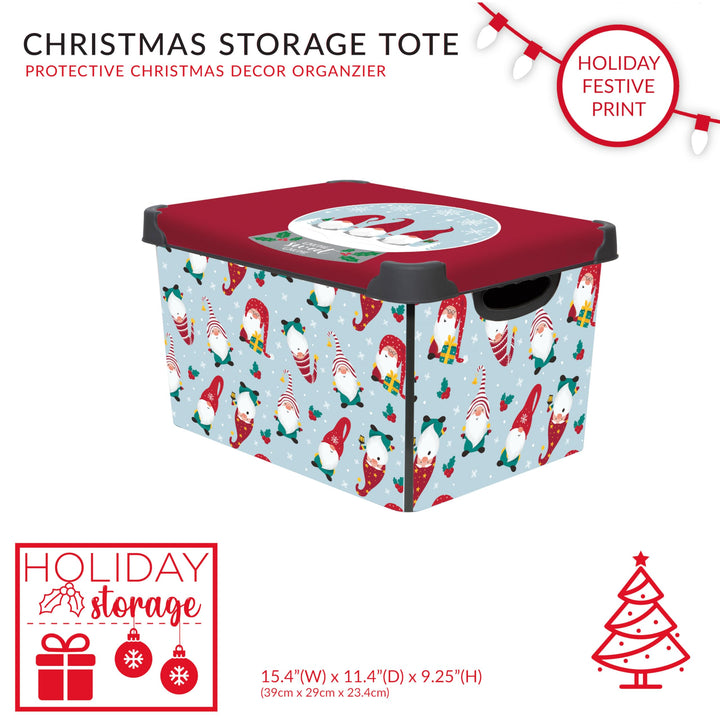 Simplify "Gnome Sweet Gnome Design Storage Bin|Christmas Tote|Holiday Décor - Diamond Home USA