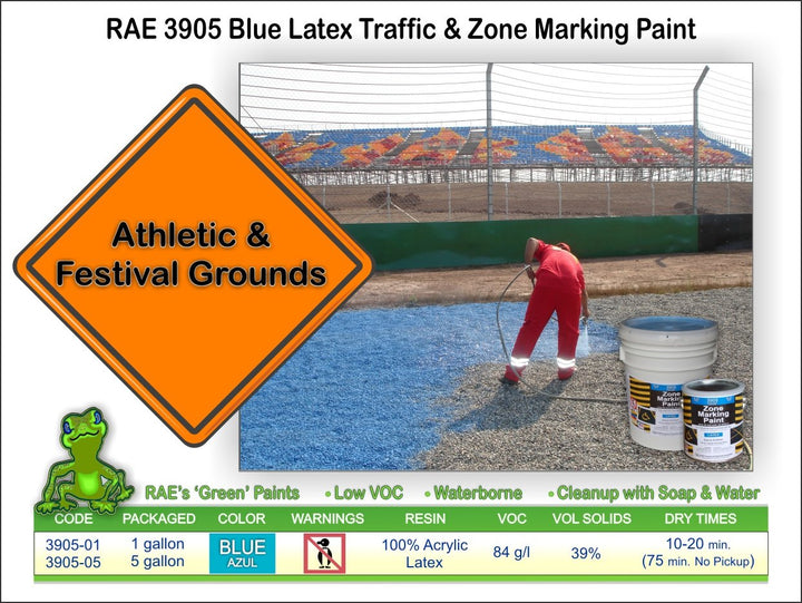 RAE 3905-01 Handicap Blue Latex Zone Marking Paint 1-Gallon