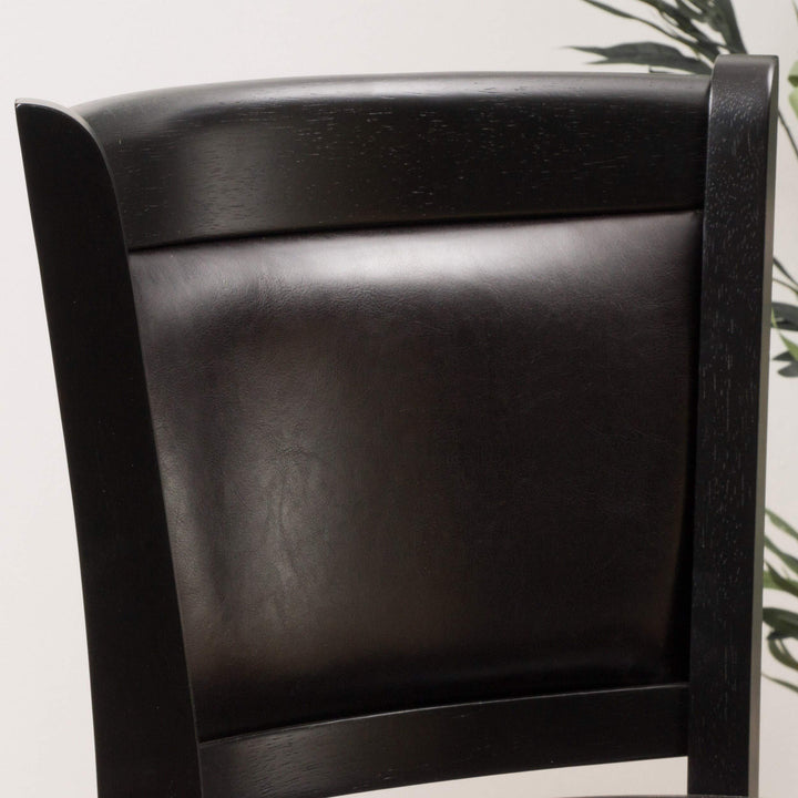 43-inch Bonded Leather Swivel Backed Bar Stool Brown Mission Craftsman Wood - Diamond Home USA