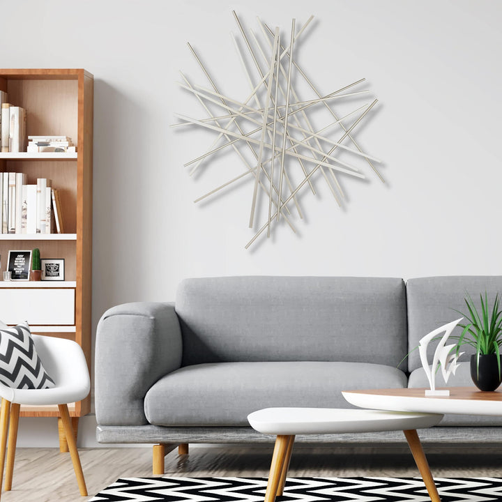 Cheungs Avalon Large Abstract Wall Decor - Silver 5369SV