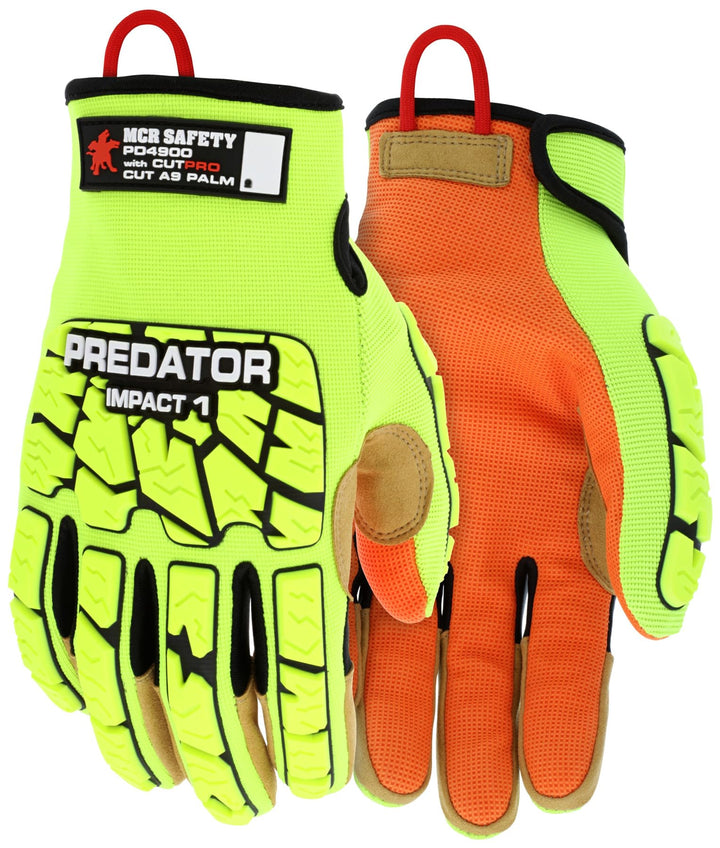 MCR Safety Gloves PD4900XXXXL Predator Mechanic Gloves Hi-Visibility Cut