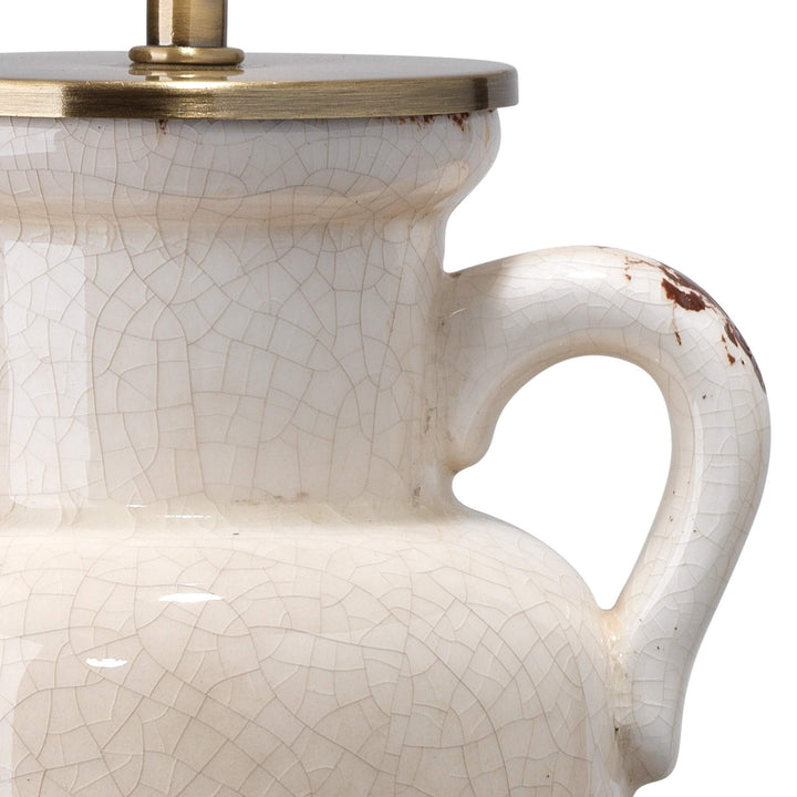 Piper Ceramic Table Lamp Cream Nautical Coastal - Diamond Home USA