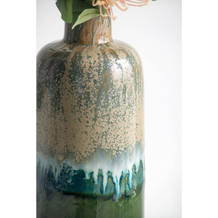 Vases Set of 3 Blue/Green Blue Traditional Ceramic - Diamond Home USA