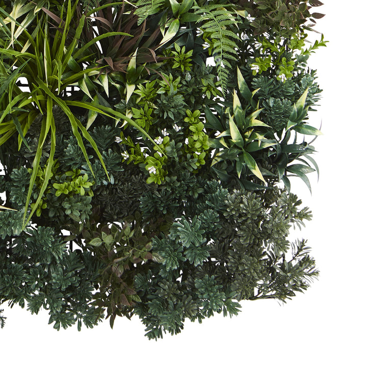 Nearly Natural 3ft. x 3ft. Greens & Fern Artificial Living Wall UV Resist - Diamond Home USA