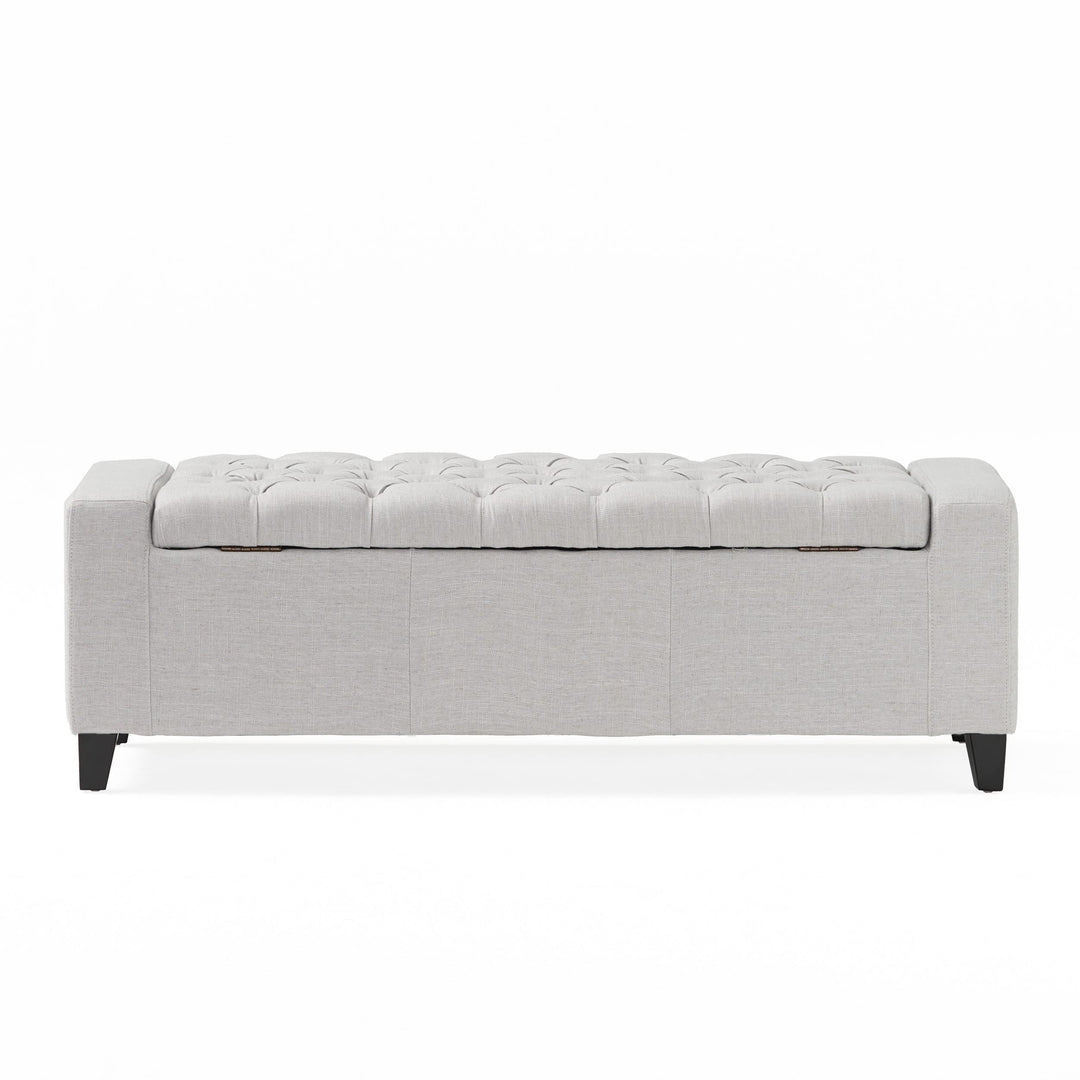 Christopher Knight Home Hikaru Fabric Storage Ottoman Dark Dimensions: