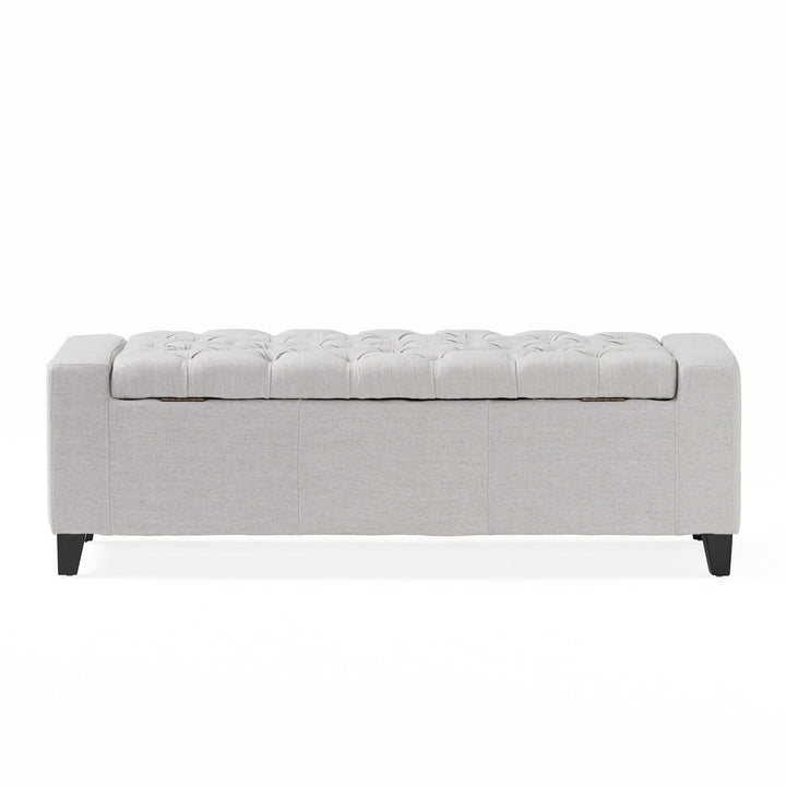 Christopher Knight Home Hikaru Fabric Storage Ottoman Dark Dimensions:
