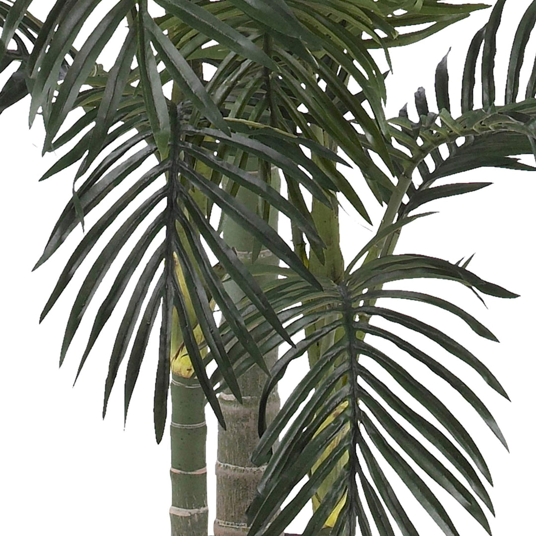 Nearly Natural 6.5FT Artificial Golden Cane Palm Tree Fake Palm Tree with - Diamond Home USA