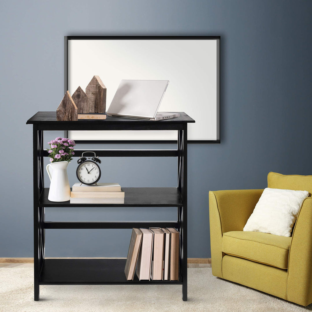 Casual Home Shelf Bookcase Black - Diamond Home USA