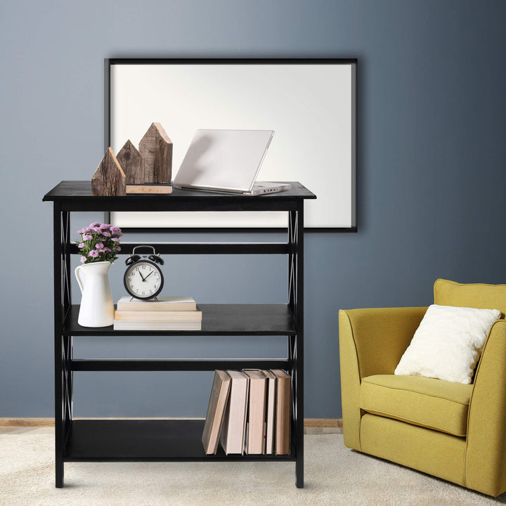 Casual Home Shelf Bookcase Black - Diamond Home USA