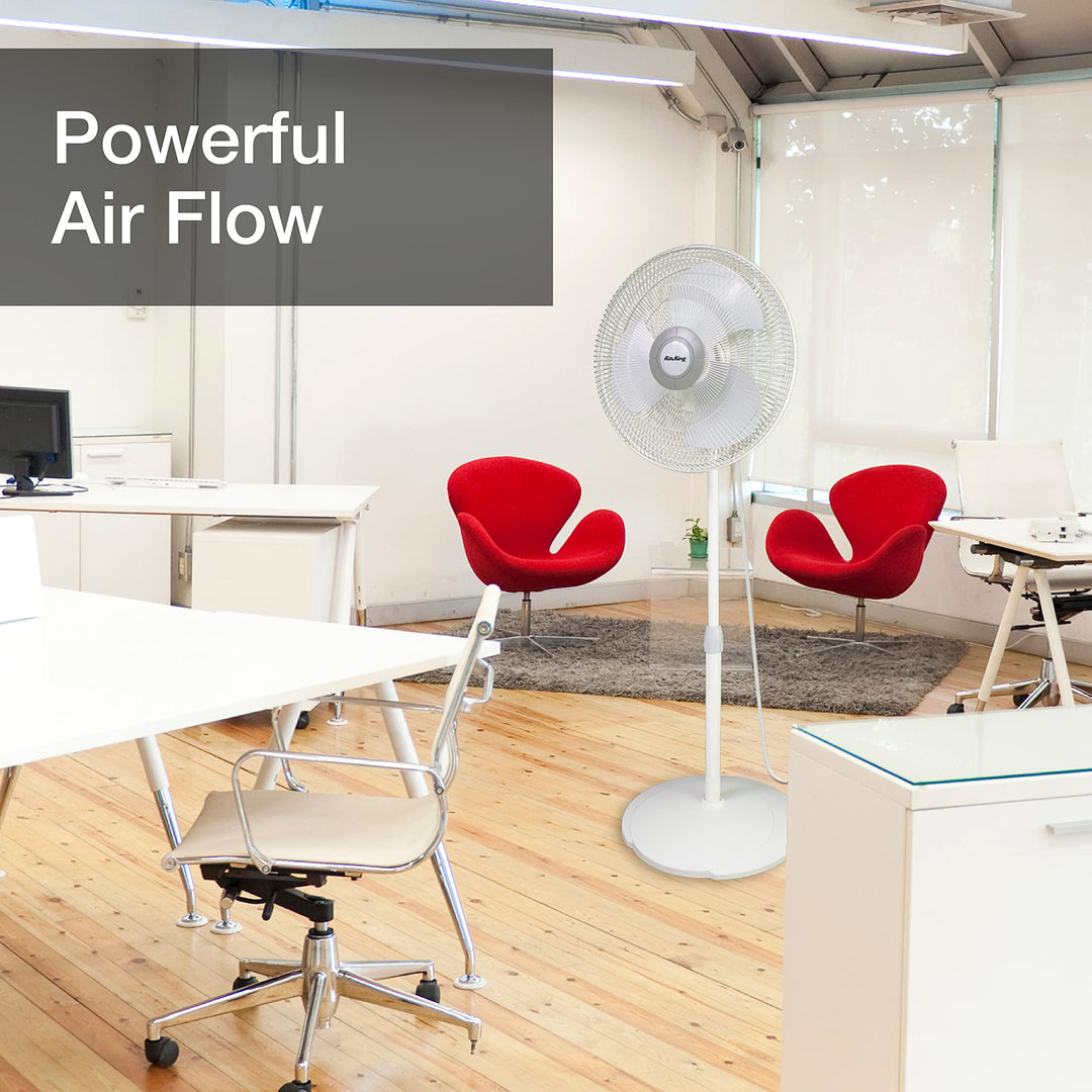 Air King 9126 16-Inch Adjustable Oscillating Pedestal Fan - Diamond Home USA