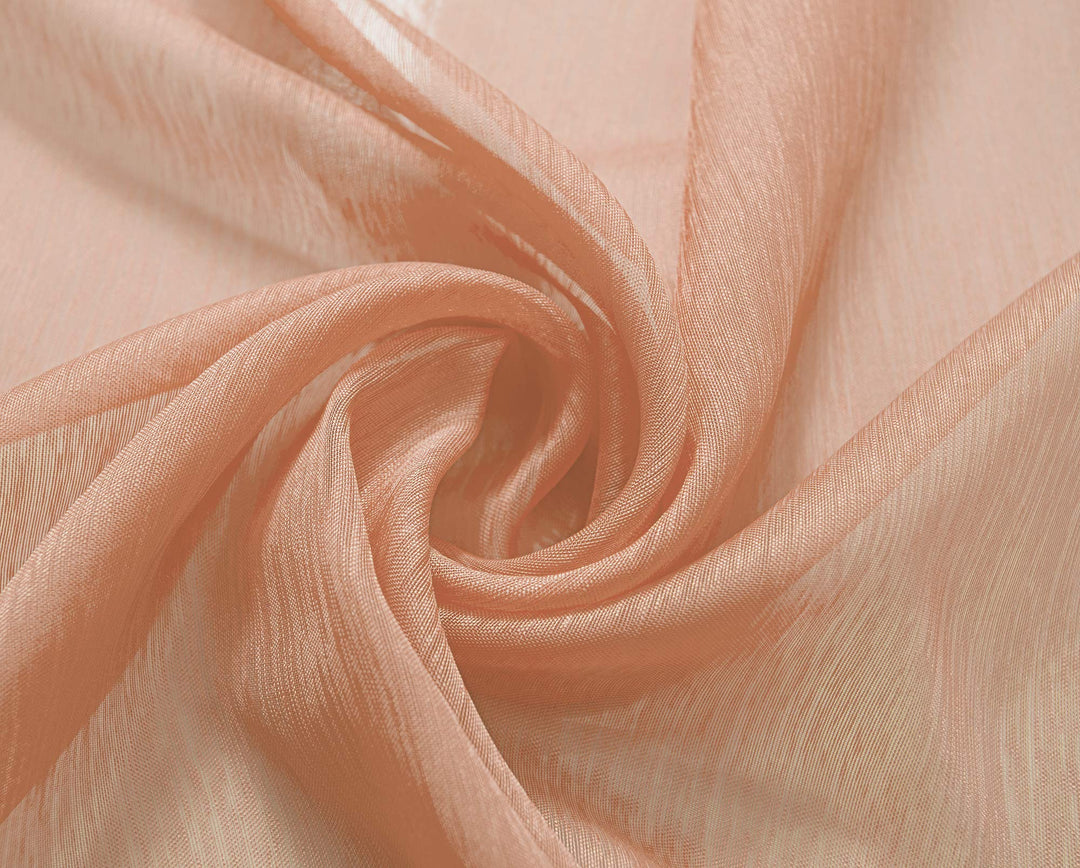 RT Designers Collection Celine Sheer 54 x 90 in. Rod Pocket Curtain Panel Coral - Diamond Home USA