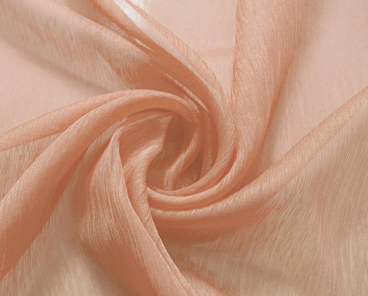 RT Designers Collection Celine Sheer 54 x 90 in. Rod Pocket Curtain Panel Coral - Diamond Home USA