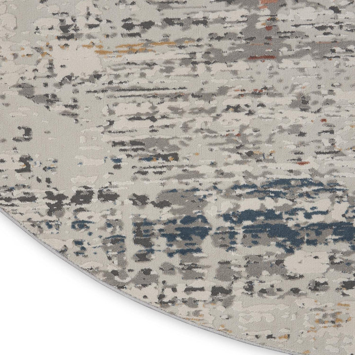 Nourison Rustic Textures Rustic Light Grey Multi 7'10" x round Area -Rug Easy - Diamond Home USA