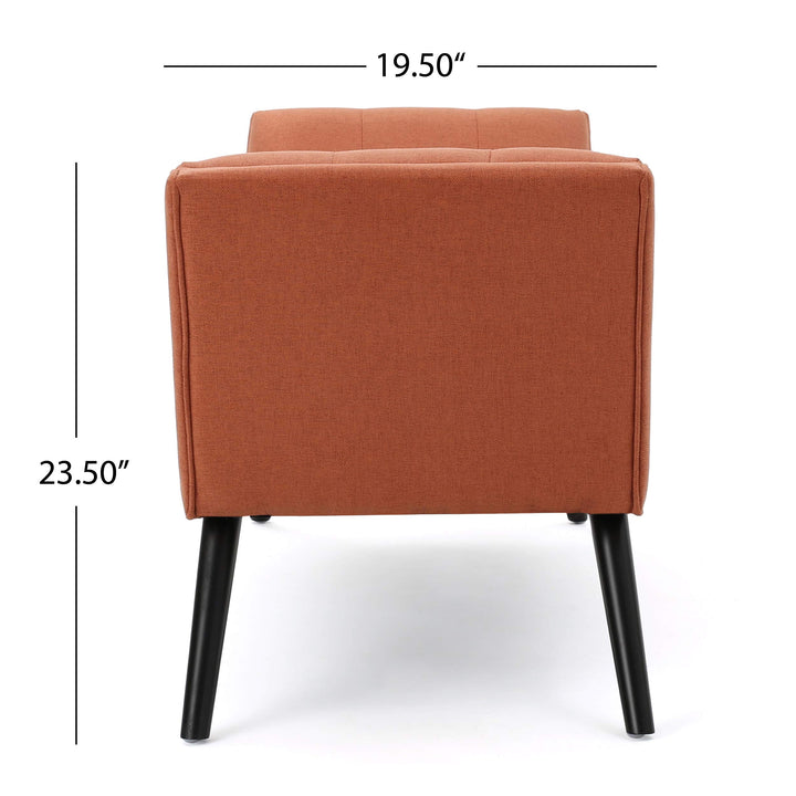 Christopher Knight Home Demi Fabric Bench Orange - Diamond Home USA