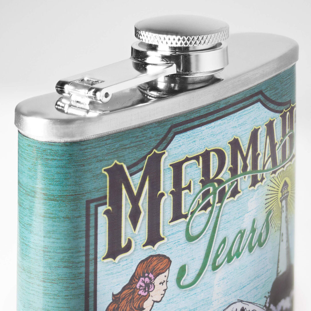 Mermaid Tears Stainless Steel 8 Oz Flask Multi Color - Diamond Home USA