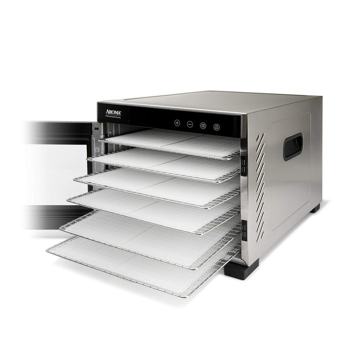 Aroma Housewares Professional AFD-965SD Food Dehydrator 6 - Tray Stainless Steel - Diamond Home USA