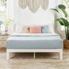 Mellow Naturalista Classic 12 Inch Solid Wood Platform Bed with Wooden Slats White Wash - Queen
