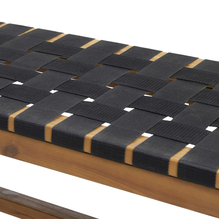 Christopher Knight Home Jeffery Outdoor Acacia Wood Bench with Rope Seating - Diamond Home USA