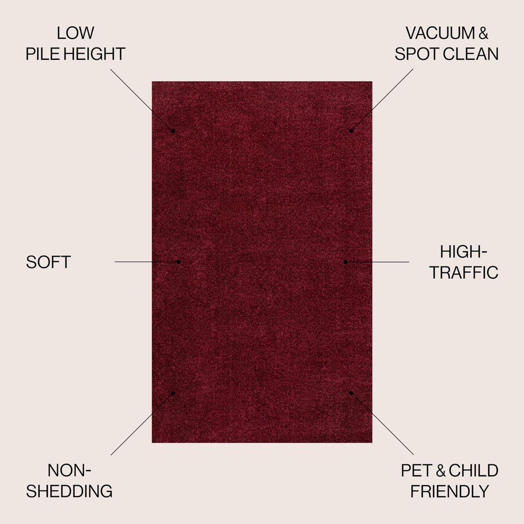 JONATHAN Y Tumbling Solid Low-Pile Area Rug