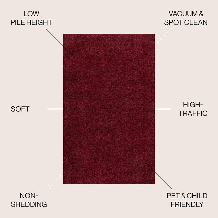 JONATHAN Y Tumbling Solid Low-Pile Area Rug