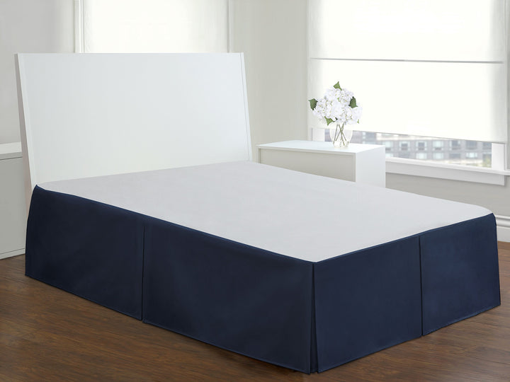 Fresh Ideas Bedding Tailored Bedskirt Classic 14” Drop Length Pleated Styling -
