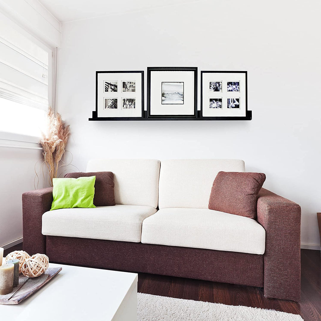 InPlace Shelving 0908680 Floating Shelf with Picture Ledge 35. Inches Wide x - Diamond Home USA