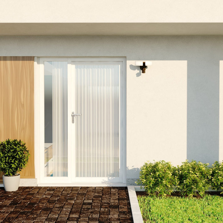 2 Light Led Outdoor Motion Sensor Adjustable Security Flood Bronze 11.5-in. W - Diamond Home USA