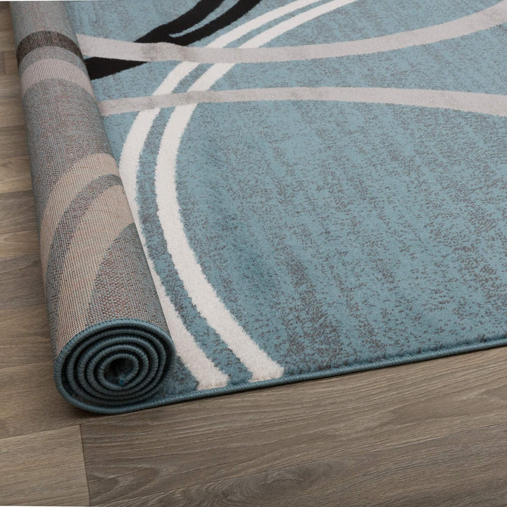 Rugshop Contemporary Abstract Circles Design Area Rug