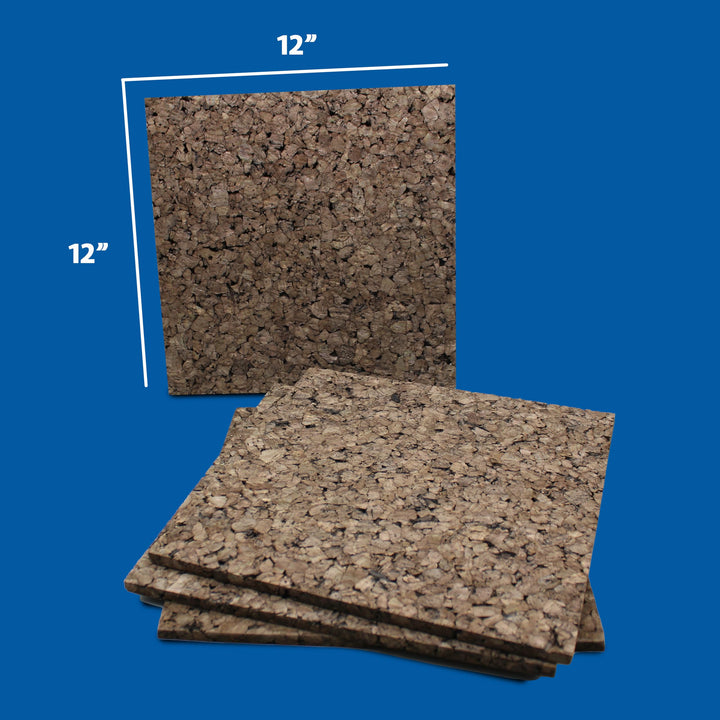 Flipside Products 12" x 12" x 9.5MM Thick Dark Brown Cork ares Wall Tiles - Diamond Home USA