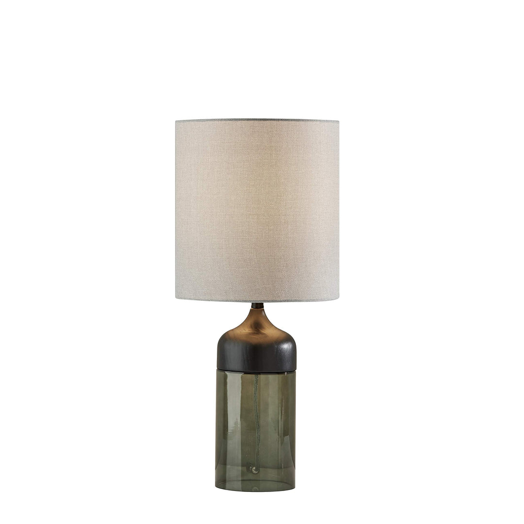 Smoked Glass Marina Tall Table Lamp Grey Mid-Century Modern Rustic Transitional - Diamond Home USA
